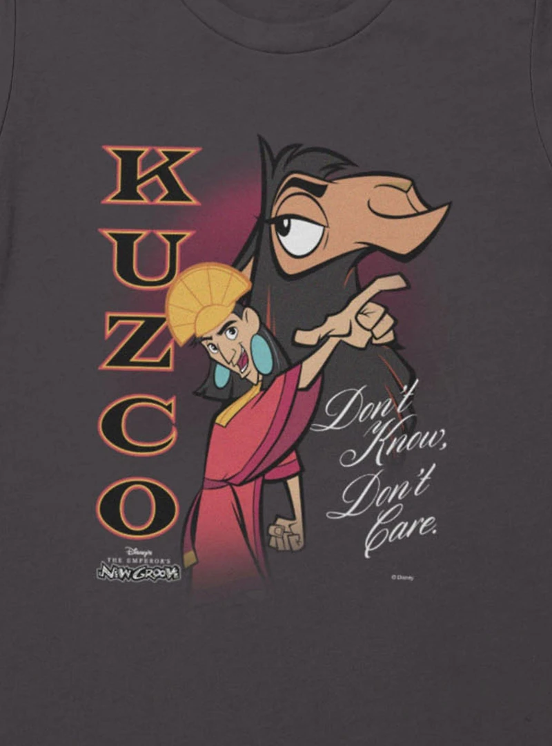Disney The Emperor's New Groove Kuzco Spirit Don't Know Care Womens T-Shirt