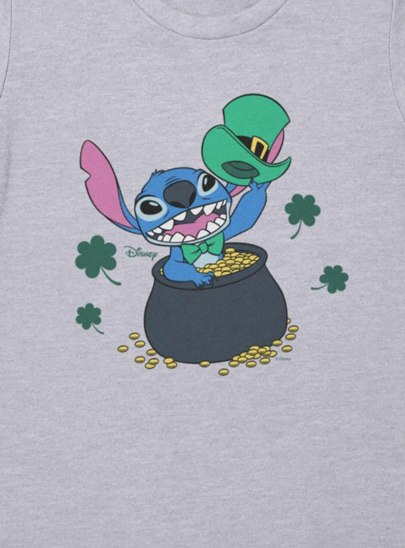 Disney Lilo And Stitch St. Patrick's Pot Of Gold Womens T-Shirt