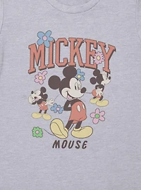 Disney Mickey Mouse Flower Collage Womens T-Shirt