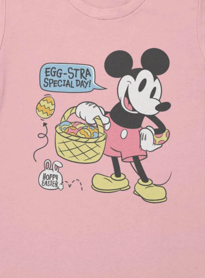 Disney Mickey Mouse Egg-Stra Special Day Hoppy Easter Womens T-Shirt