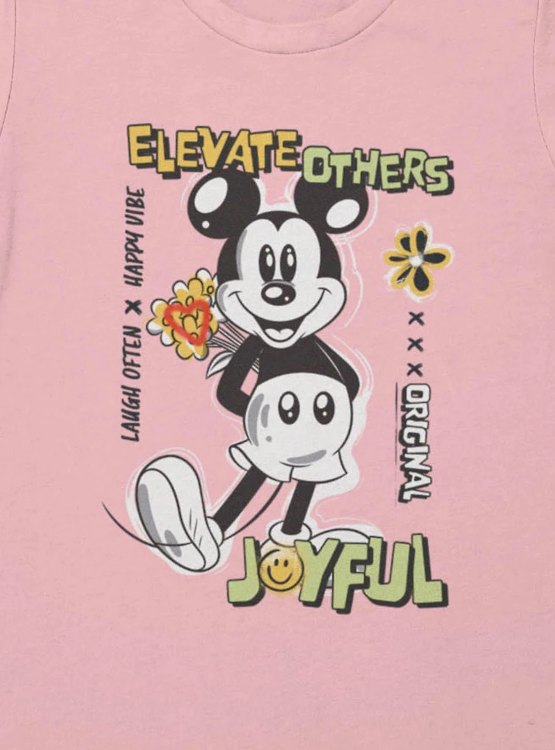 Disney Mickey Mouse Elevate Others Joyful Womens T-Shirt