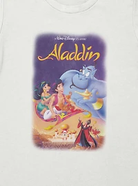Disney Aladdin Classic Movie Cover Womens T-Shirt