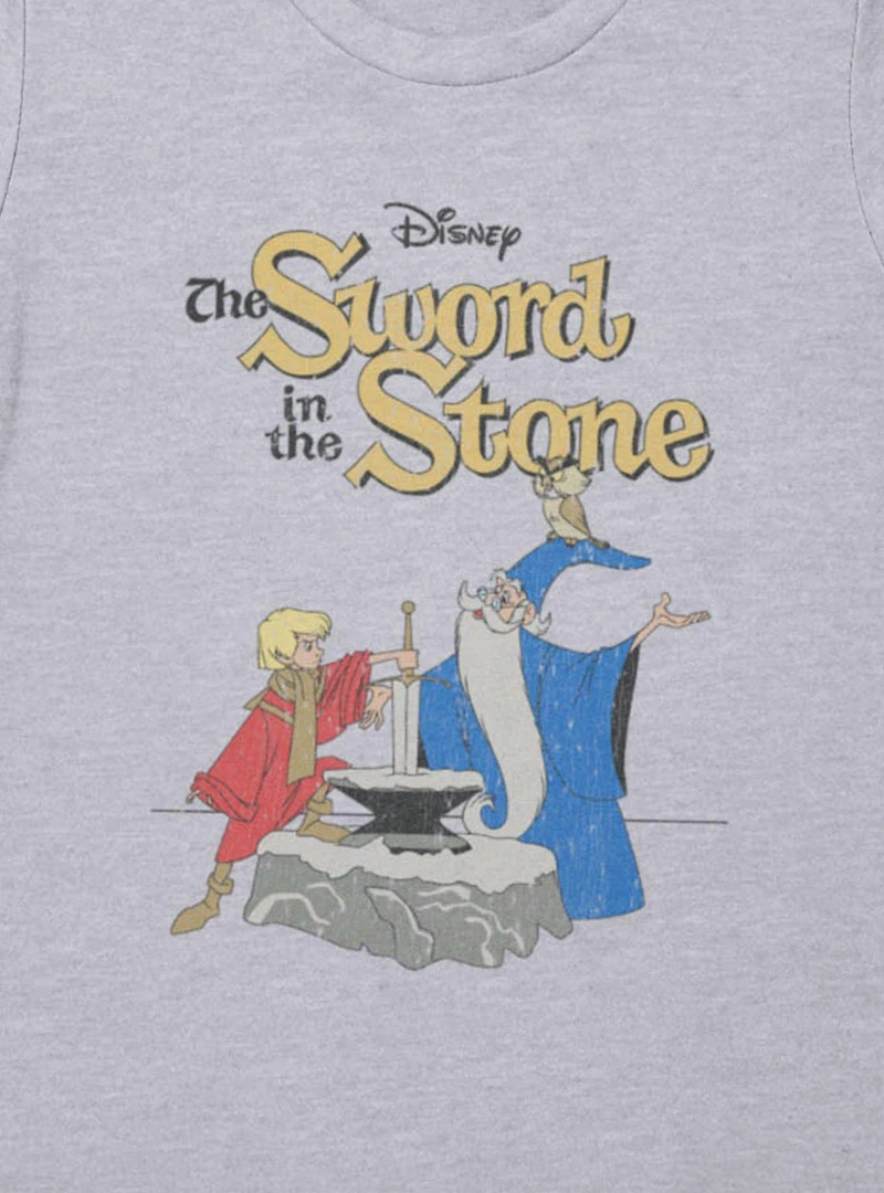 Disney The Sword Stone Poster Arthur And Merlin Womens T-Shirt