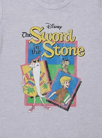Disney The Sword Stone Archimedes, Arthur And Merlin Beach Vibes Womens T-Shirt