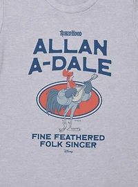 Disney Robin Hood Fine Feathered Allan A-Dale Womens T-Shirt