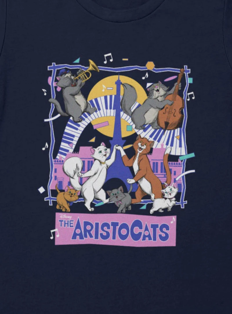 Disney The Aristocats Cat Jazz Music Womens T-Shirt