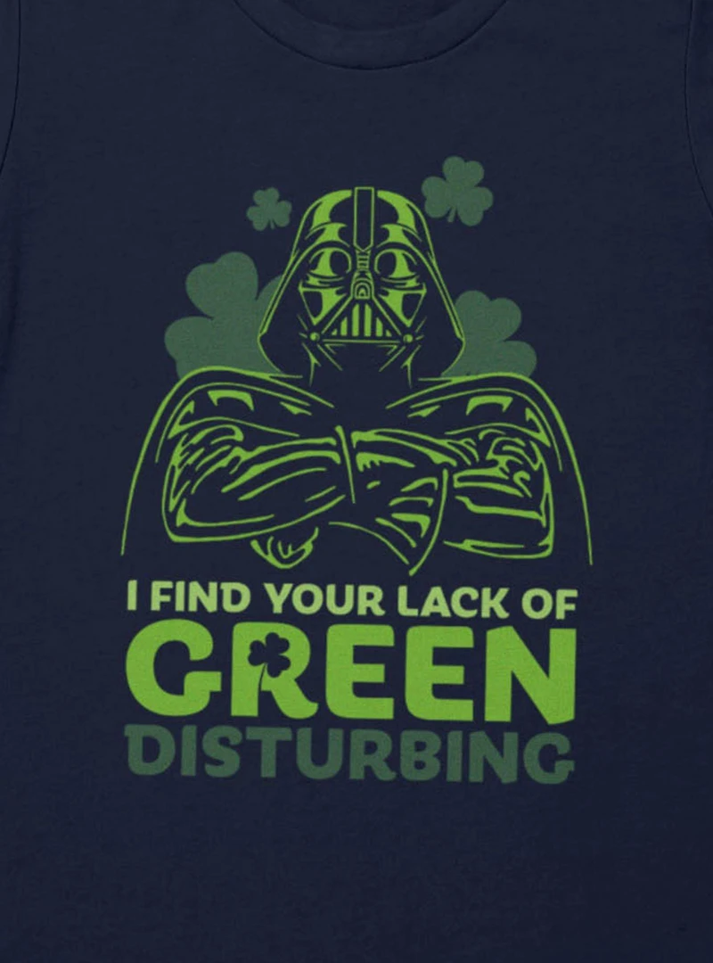 Star Wars Darth Vader St. Patrick's Your Lack Of Green Disturbing Womens T-Shirt