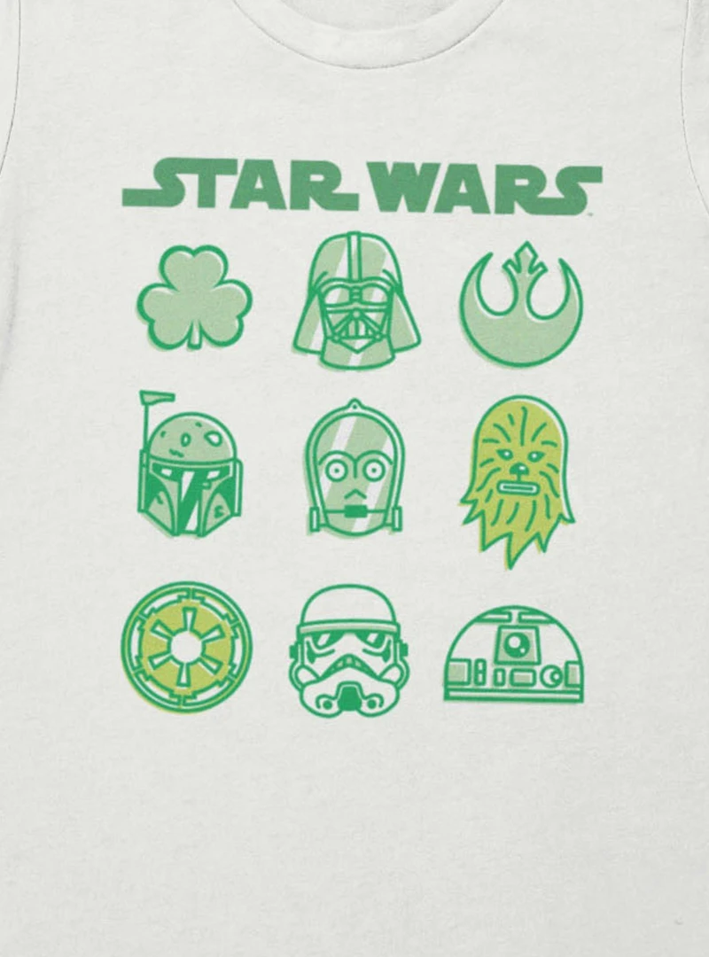 Star Wars St. Patrick's Lucky Character Icons Womens T-Shirt