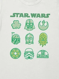 Star Wars St. Patrick's Lucky Character Icons Womens T-Shirt
