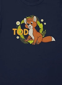 Disney The Fox And Hound Tod Wreath Womens T-Shirt