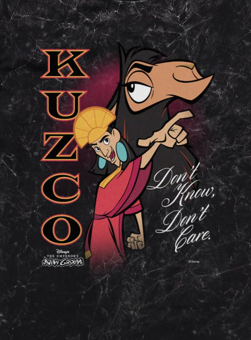 Disney The Emperor's New Groove Kuzco Spirit Don't Know Care Mineral Wash T-Shirt