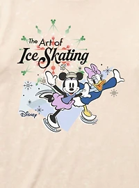 Disney Minnie Mouse And Daisy Duck The Art Of Ice Skating Mineral Wash T-Shirt