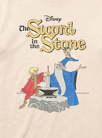 Disney The Sword Stone Poster Arthur And Merlin Mineral Wash T-Shirt