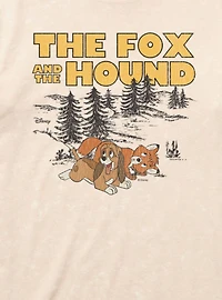 Disney The Fox And Hound Playful Tod Copper Mineral Wash T-Shirt