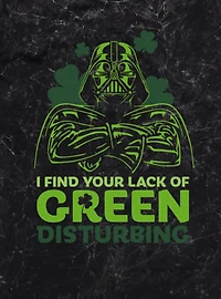Star Wars Darth Vader St. Patrick's Your Lack Of Green Disturbing Mineral Wash T-Shirt
