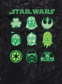 Star Wars St. Patrick's Lucky Character Icons Mineral Wash T-Shirt