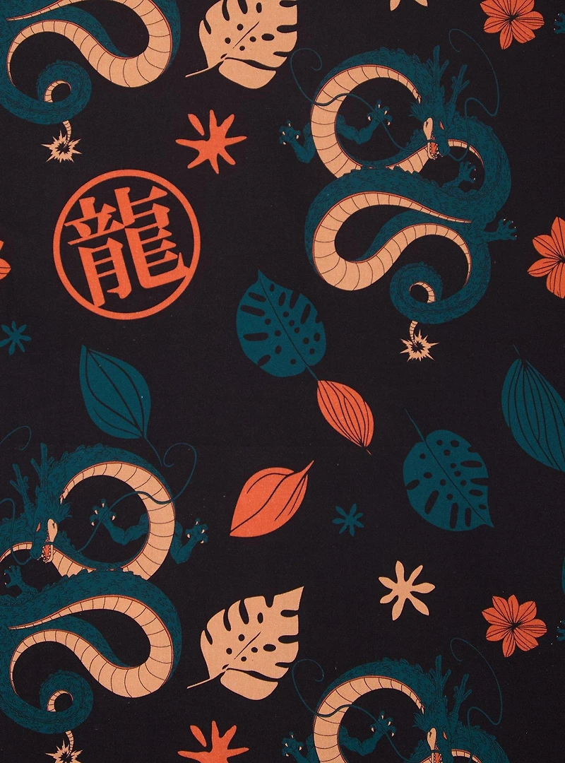 Dragon Ball Z Shenron Tropical Over Print Woven Button-Up - BoxLunch Exclusive