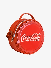 Coca-Cola Bottle Cap Applique Red Crossbody Bag