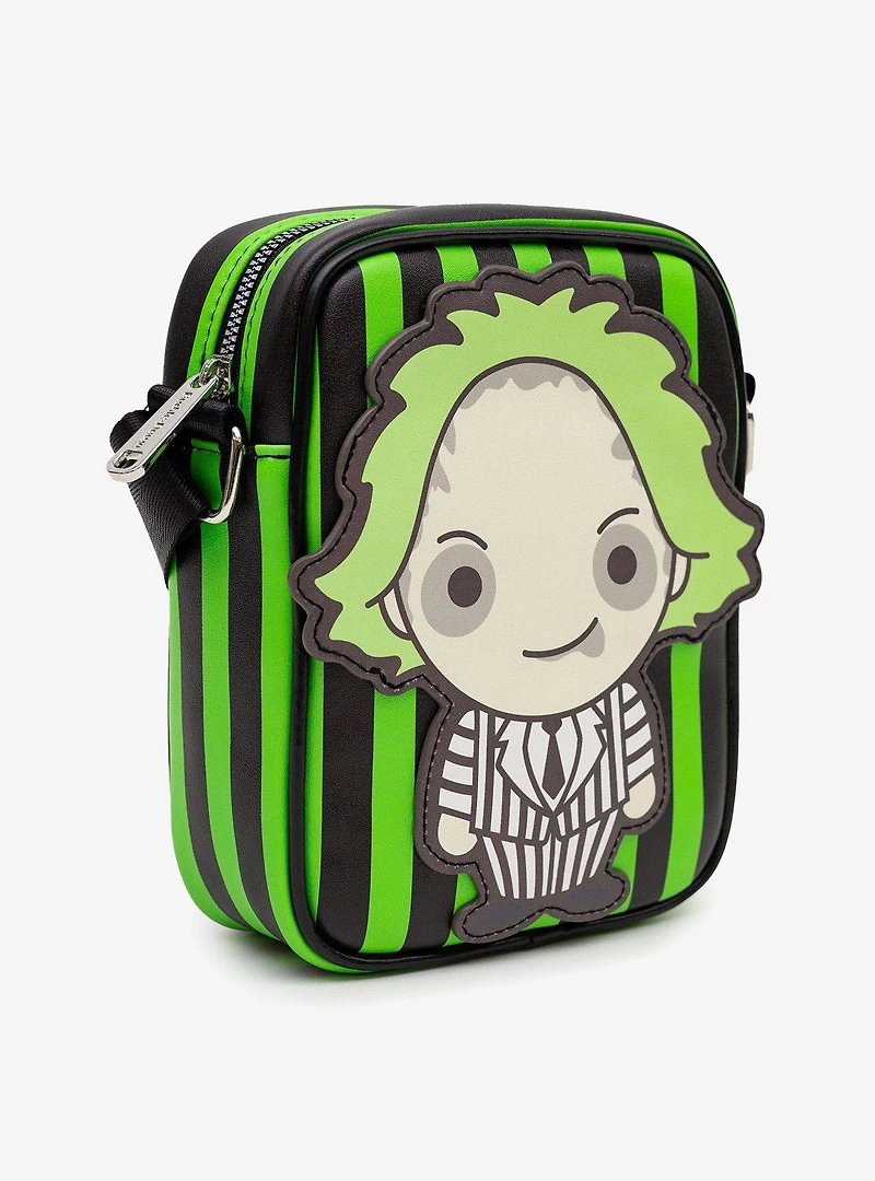 Beetlejuice Chibi Beetlejuice Pose Applique Crossbody Bag