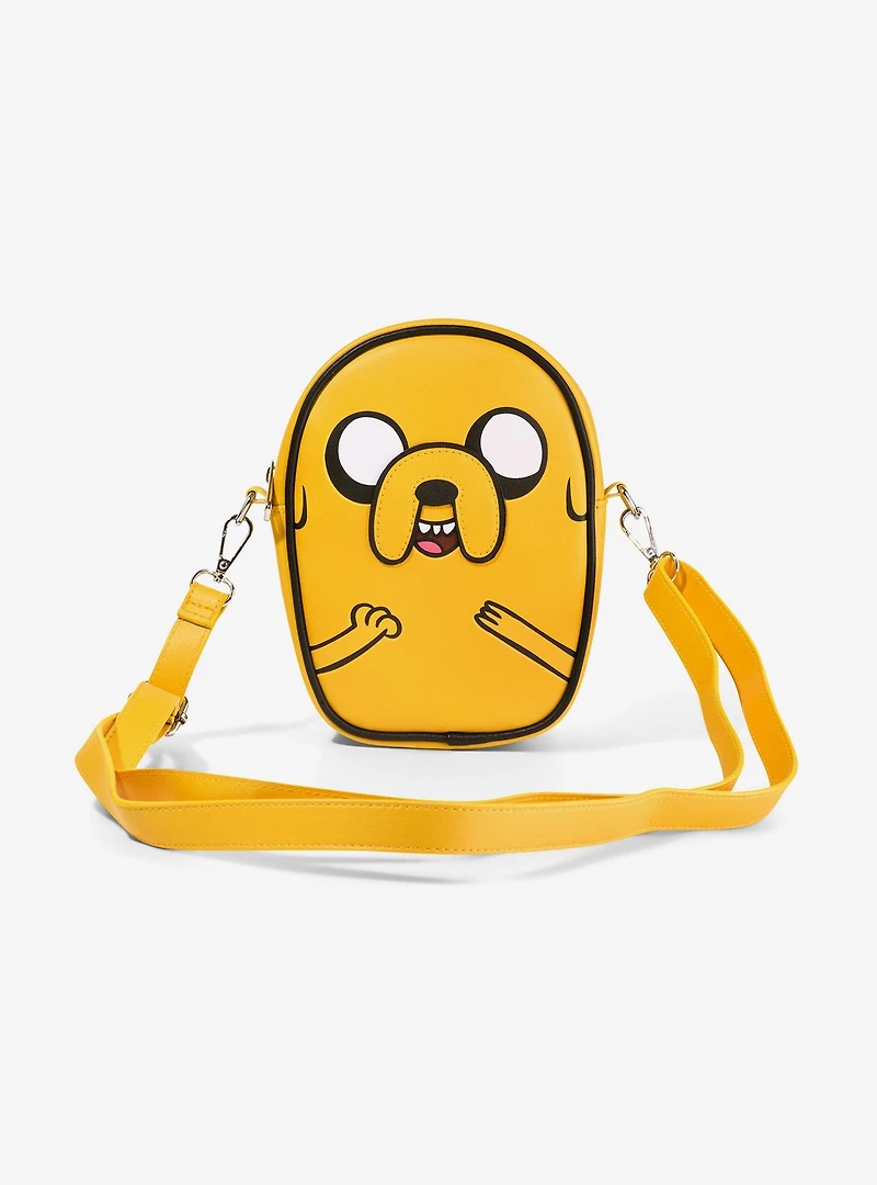 Adventure Time Jake Character Close Up Yellow Crossbody Bag