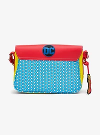 DC Comics Wonder Woman Logo Character Bodice Fold Over Crossbody Bag