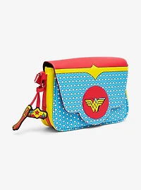 DC Comics Wonder Woman Logo Character Bodice Fold Over Crossbody Bag