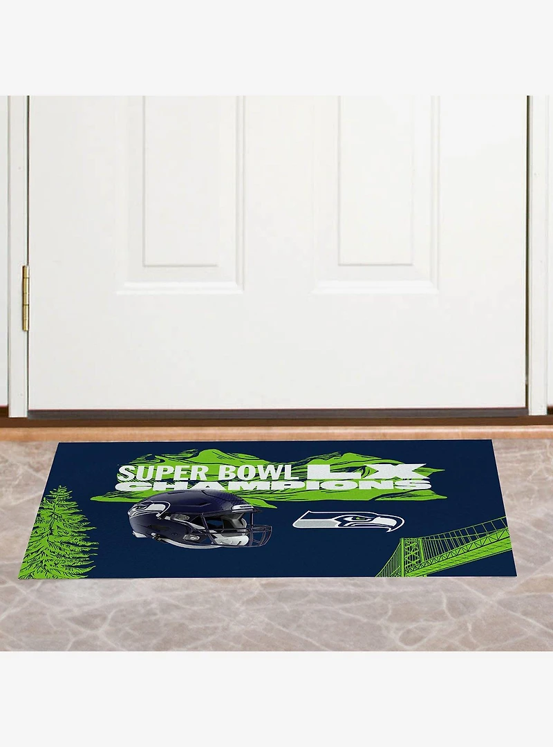NFL Super Bowl 2026 Seattle Seahawks Champs Baker Washable Rug