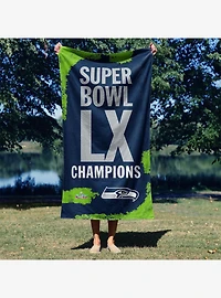 NFL Super Bowl 2026 Seattle Seahawks Champs Barbary Beach Towel