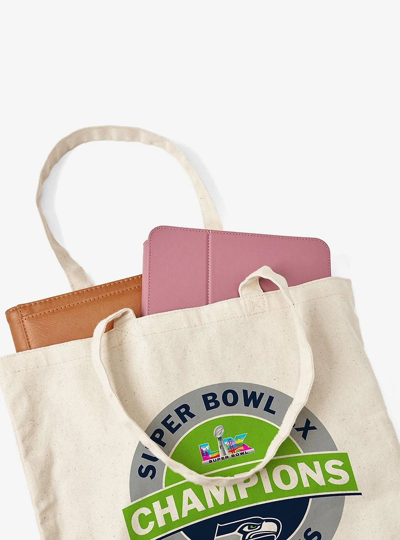 NFL Super Bowl 2026 Seattle Seahawks Champs Mission Tote Bag