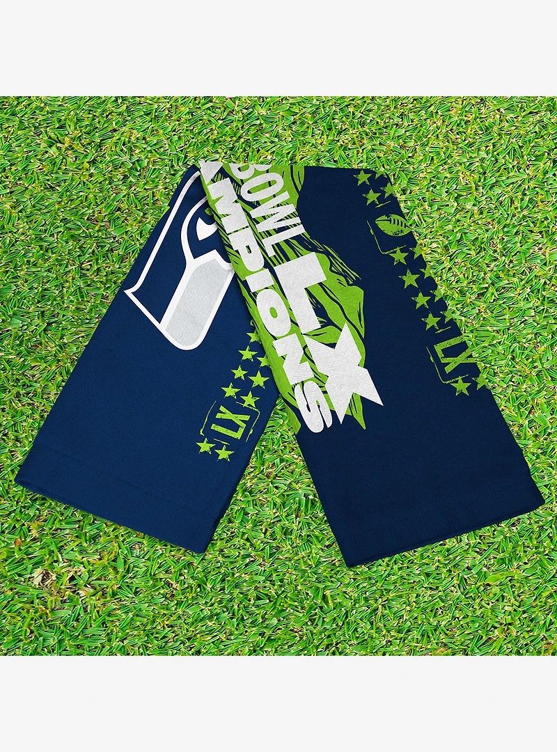 NFL Super Bowl 2026 Seattle Seahawks Champs Twin Peaks Fan Towel