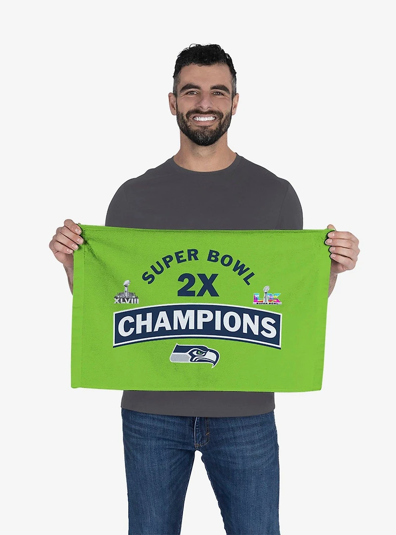 NFL Super Bowl 2026 Seattle Seahawks Multi Champs Built Fan Towel