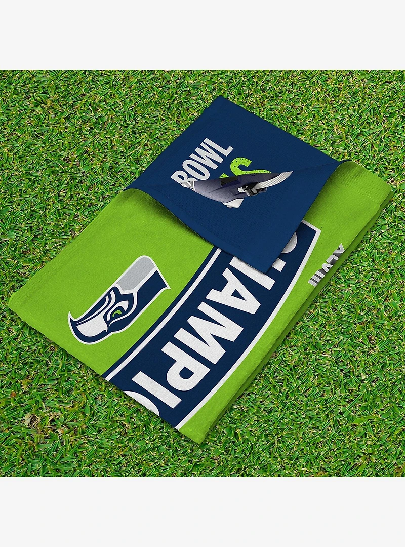 NFL Super Bowl 2026 Seattle Seahawks Multi Champs Built Fan Towel