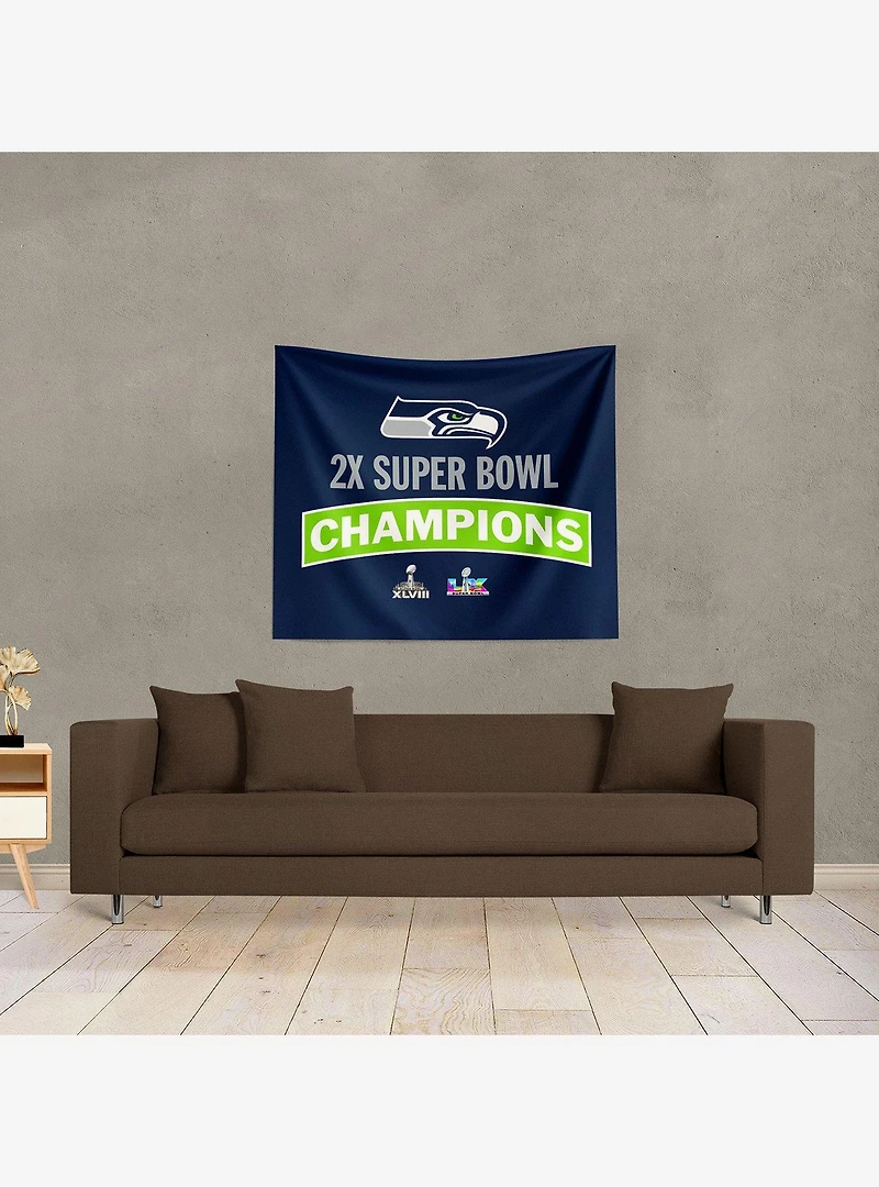 NFL Super Bowl 2026 Seattle Seahawks Multi Champs Grind Wall Hanging