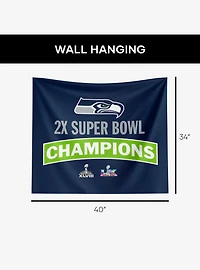 NFL Super Bowl 2026 Seattle Seahawks Multi Champs Grind Wall Hanging