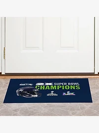 NFL Super Bowl 2026 Seattle Seahawks Multi Champs Rush Washable Rug