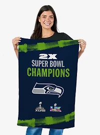 NFL Super Bowl 2026 Seattle Seahawks Multi Champs Tide Tapestry