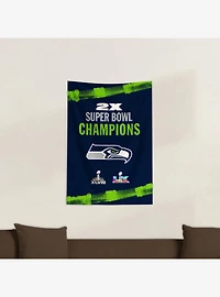 NFL Super Bowl 2026 Seattle Seahawks Multi Champs Tide Tapestry