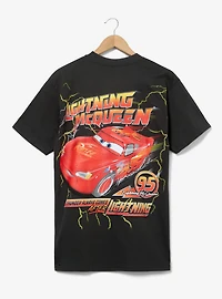 Disney Pixar Cars Lightning McQueen Badges T-Shirt - BoxLunch Exclusive