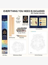 Harry Potter Hogwarts Floral Crest Paint By Numbers Kit