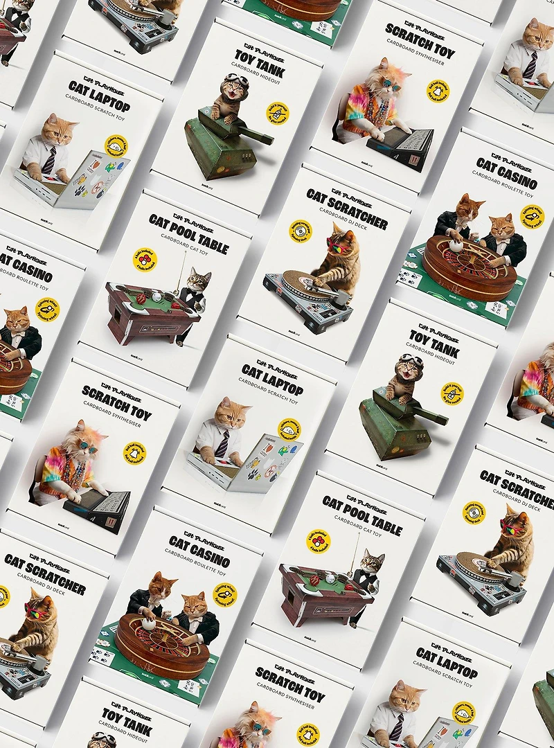 Cat Playhouse Cat Casino Cardboard Roulette Cat Scratch Toy