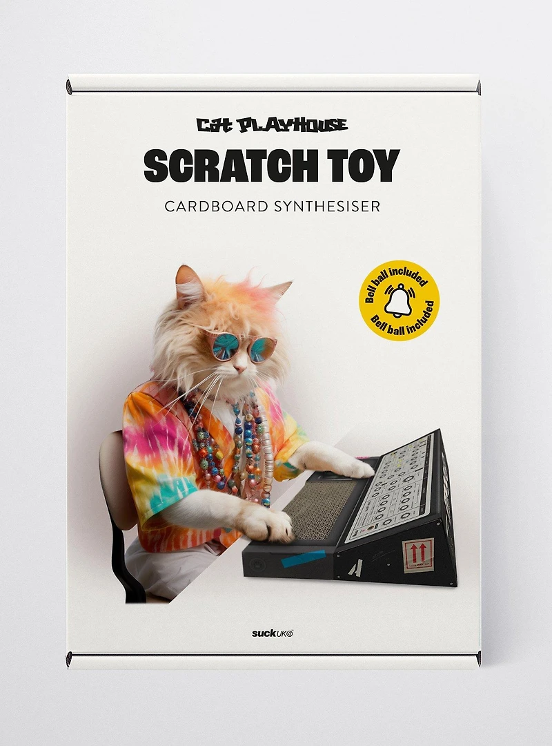 Cat Playhouse Cardboard Synthesiser Scratch Toy