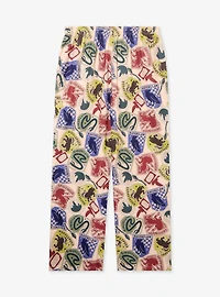 Harry Potter Hogwarts House Crest Allover Print Plus Sleep Pants — BoxLunch Exclusive