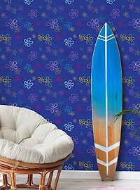 SpongeBob SquarePants Floral Blue Wallpaper