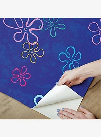 SpongeBob SquarePants Floral Blue Wallpaper