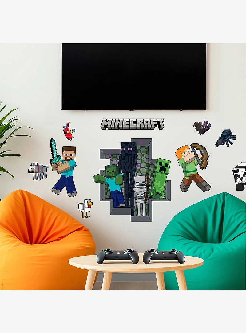 Minecraft Hostile Mobs Wall Decals