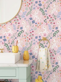 My Little Pony Retro Floral Pink Wallpaper
