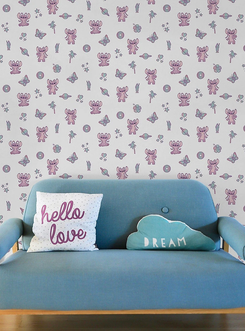 Disney Lilo & Stitch Angel Pink Wallpaper