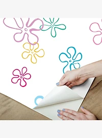 SpongeBob SquarePants Floral White Wallpaper