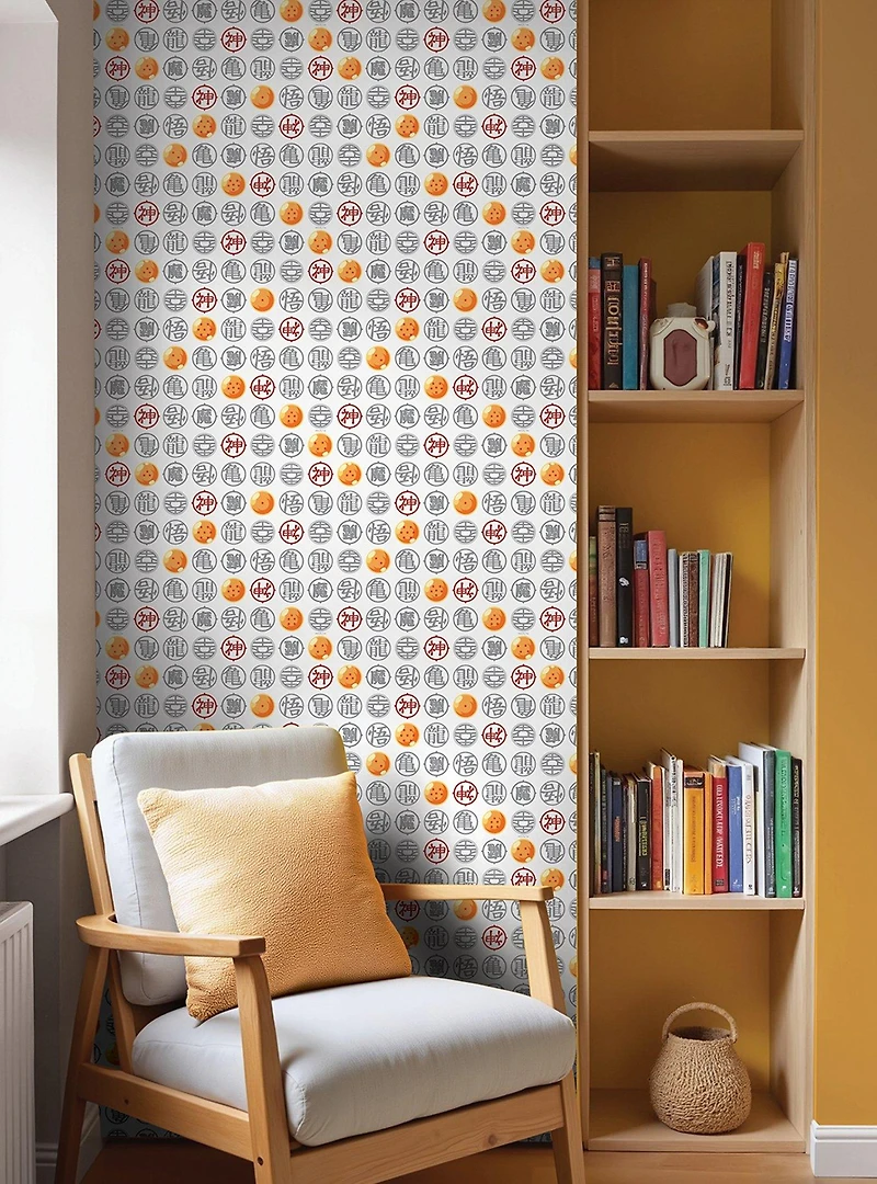 Dragon Ball Z Symbols White Wallpaper