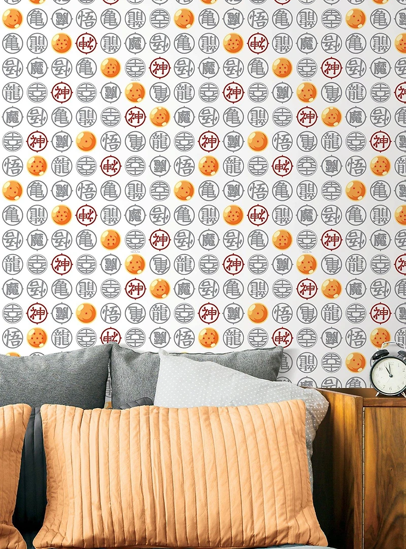Dragon Ball Z Symbols White Wallpaper